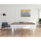 Rozkládací obývací stůl z dubu s tvarovanými rohy Made in Italy - Rafael Viadurini