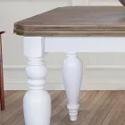 Rozkládací obývací stůl z dubu s tvarovanými rohy Made in Italy - Rafael Viadurini