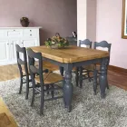 Rozkládací obývací stůl z dubu s tvarovanými rohy Made in Italy - Rafael Viadurini