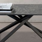 Obývací stůl z HPL s kovovou podnoží Iron Grey Made in Italy - Shagor Viadurini