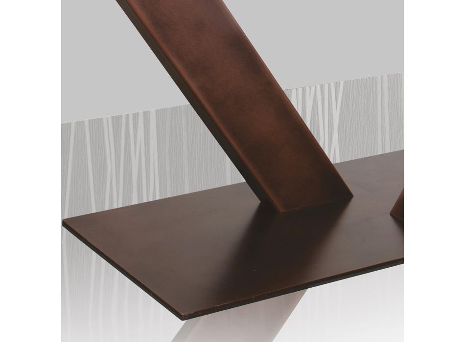 Obývací stůl z HPL s kovovou základnou Made in Italy - Riad Viadurini