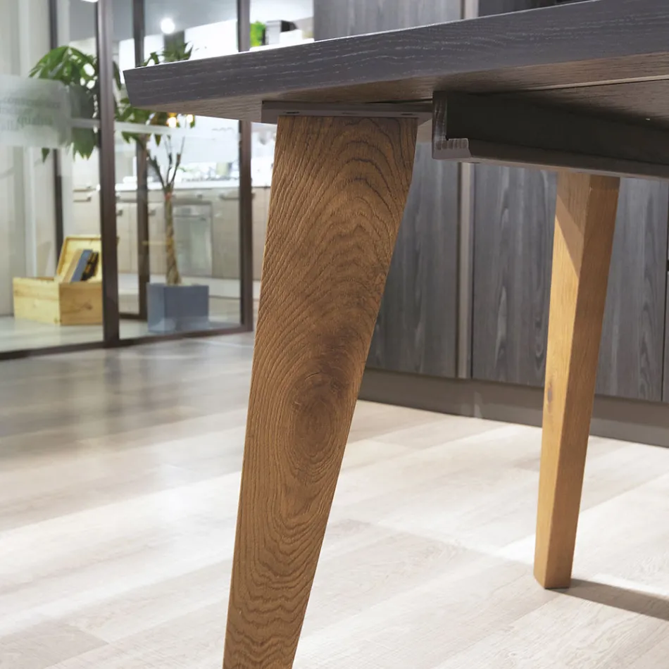 Obývací stůl z dubu Massellato K dispozici v různých hranách Made in Italy - Treebeard Viadurini