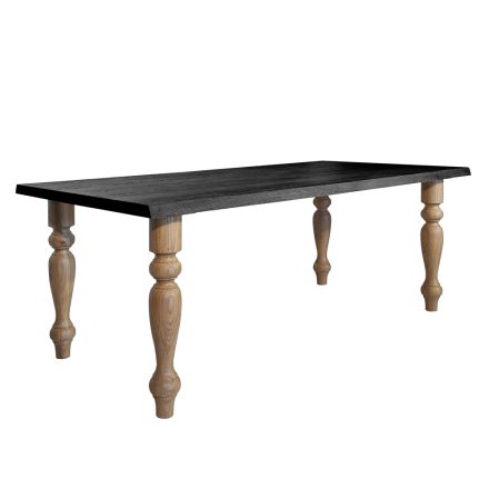 Obývací stůl kompletně vyrobený z dubu Made in Italy - Geolier Viadurini