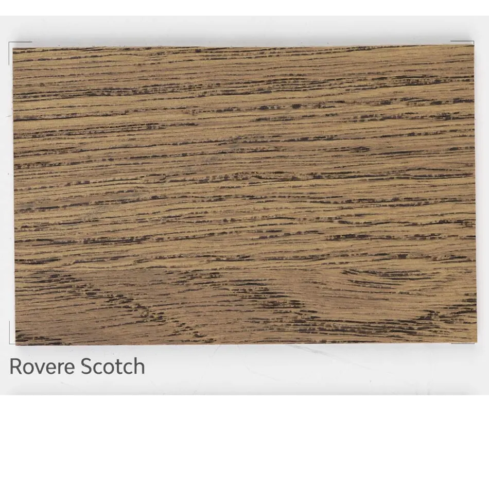 Obývací stůl pokovený masivním dubem Made in Italy - Geolier Viadurini