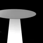 Venkovní osvětlovací stůl s LED světelnou základnou a kulatou deskou Made in Italy - Forlina Viadurini