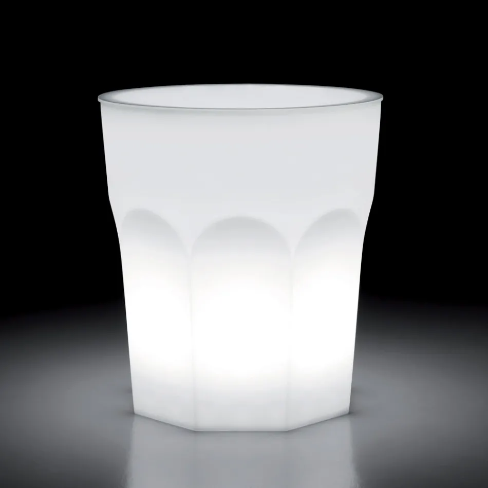 Venkovní designový světelný stůl z polyetylenu a HPL Made in Italy - Pucca Viadurini