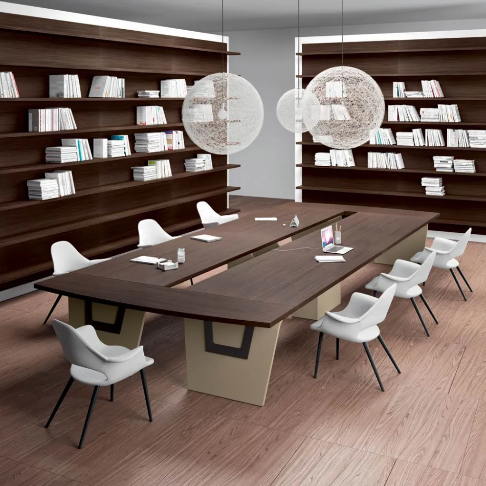 Jednací stůl z melaminu od Andrea Stramigioli - Butterfly Viadurini