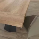 Moderní výsuvný stůl do 260/280 cm ze dřeva a kovu - Teramo Viadurini