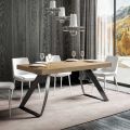 Moderní rozkládací stůl do 440 cm ze železa a dřeva Made in Italy - Valle