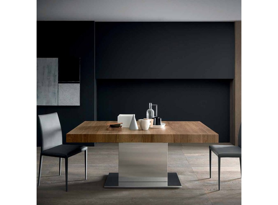 Moderní výsuvný stůl do 480 cm ve dřevě vyrobený v Itálii - Michael Viadurini