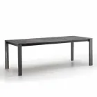 Moderní rozšiřitelný stůl z kameninového a bukového dřeva vyrobený v Itálii Duccio Viadurini