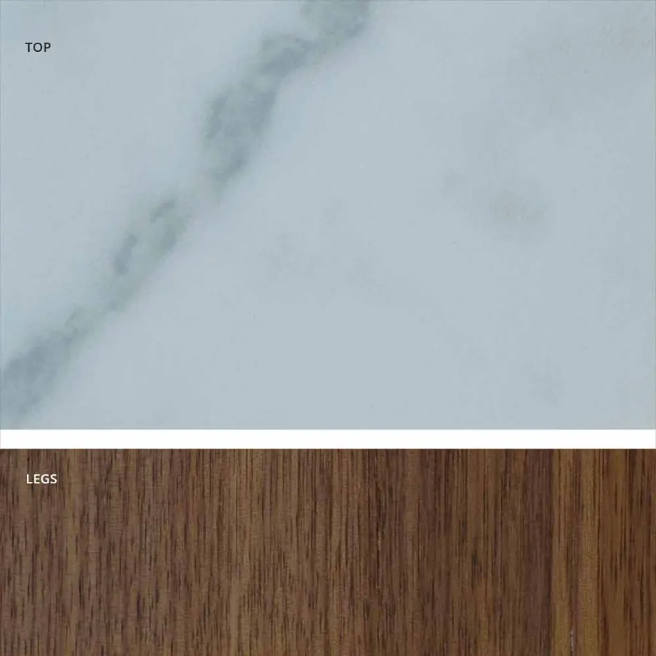 Moderní stůl s mramorovým efektem z kameniny vyrobený v Itálii, Adrano Viadurini