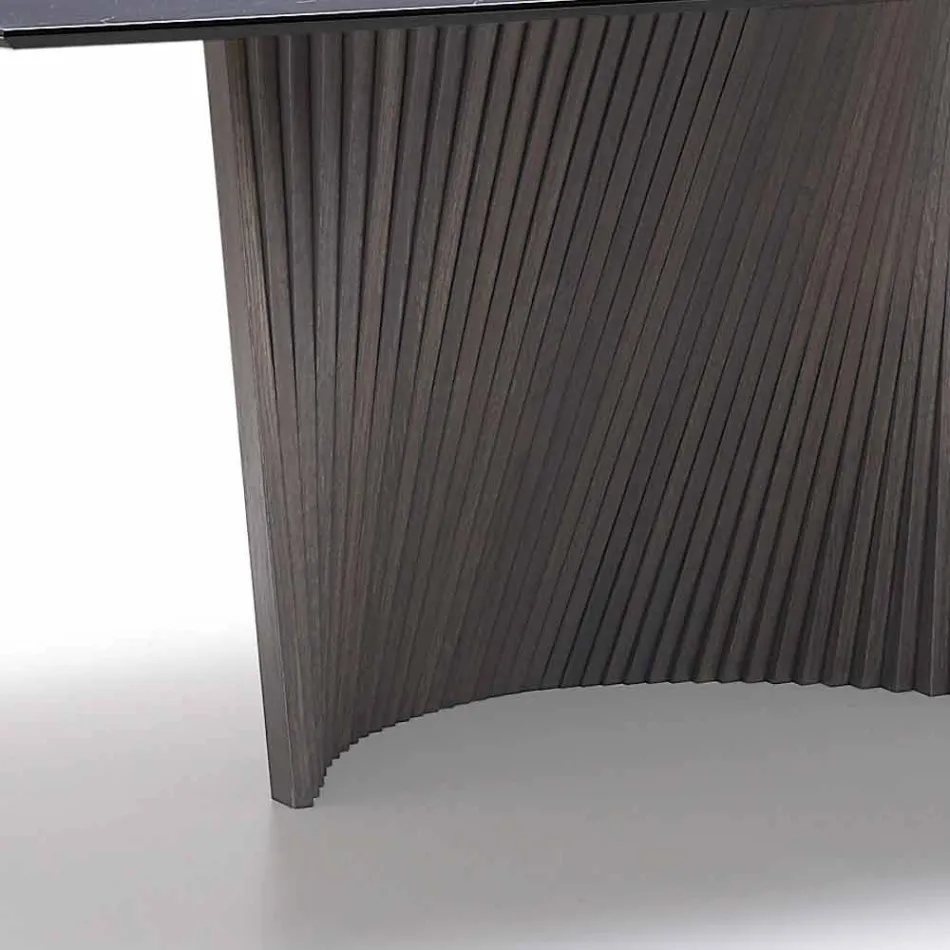 Moderní stůl s mramorovým efektem z kameniny vyrobený v Itálii, Adrano Viadurini