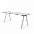 Moderní venkovní designový stůl v kovu a HPL vyrobený v Itálii - Denzil