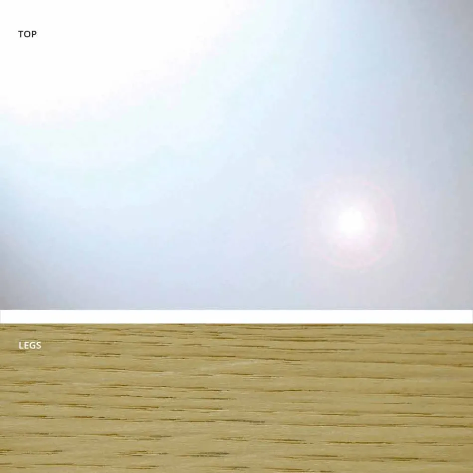 Moderní stůl ve skle a přírodním dubu vyrobený v Itálii Acciano Viadurini