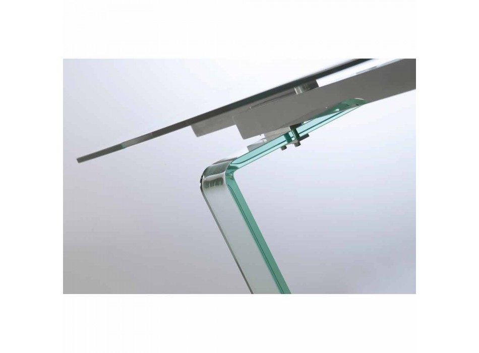 Moderní stolek vyroben výhradně z tvrzeného skla Atlanta Viadurini