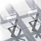 Oválný designový stolek v křišťálu 280x120cm vyrobený v italském stromu Viadurini