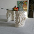 oválný kamenný stůl s moderním designem křišťálových Furies