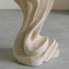 oválný kamenný stůl se skleněnou horní moderního designu Agave Viadurini