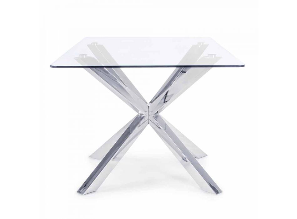 Jídelní stůl Homemotion s deskou z tvrzeného skla - Denda Viadurini