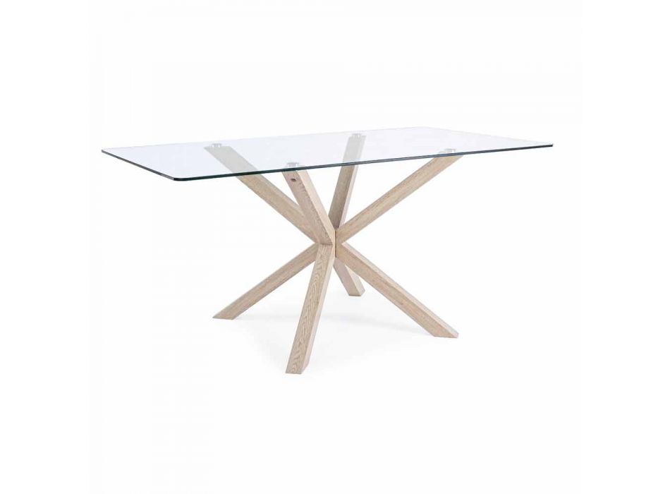 Jídelní stůl Homemotion s deskou z tvrzeného skla - Denda Viadurini