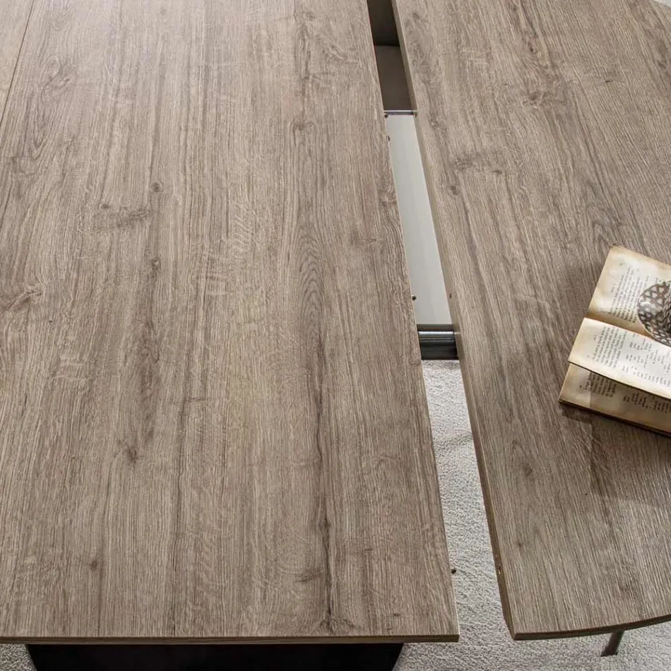 Jídelní stůl s výsuvnou kulatou deskou až 170 cm - Moreno Viadurini