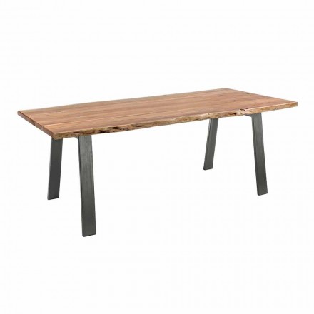 Designový jídelní stůl ze dřeva a oceli Homemotion - Cannes Viadurini