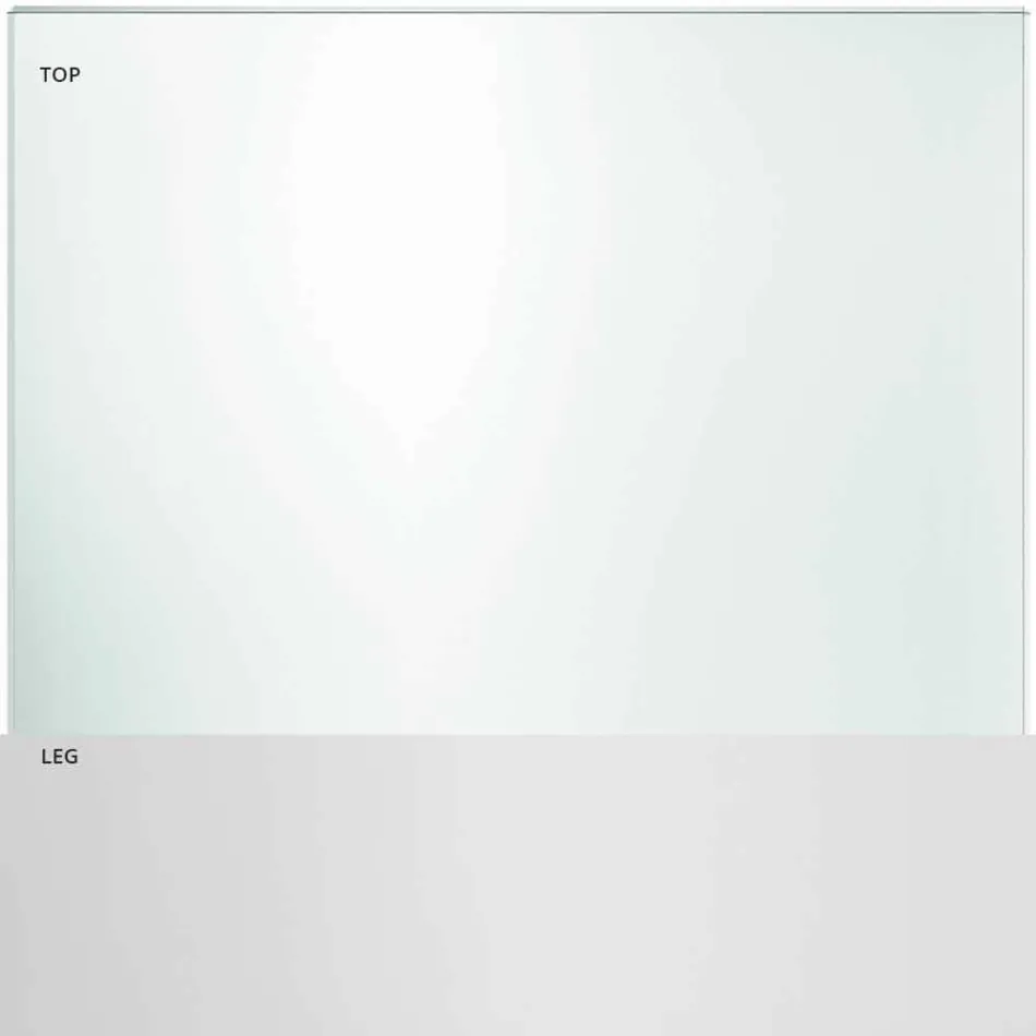 Deska stolu z extra čirého skla a kovových nohou 3 provedení 4 velikosti - Speck Viadurini