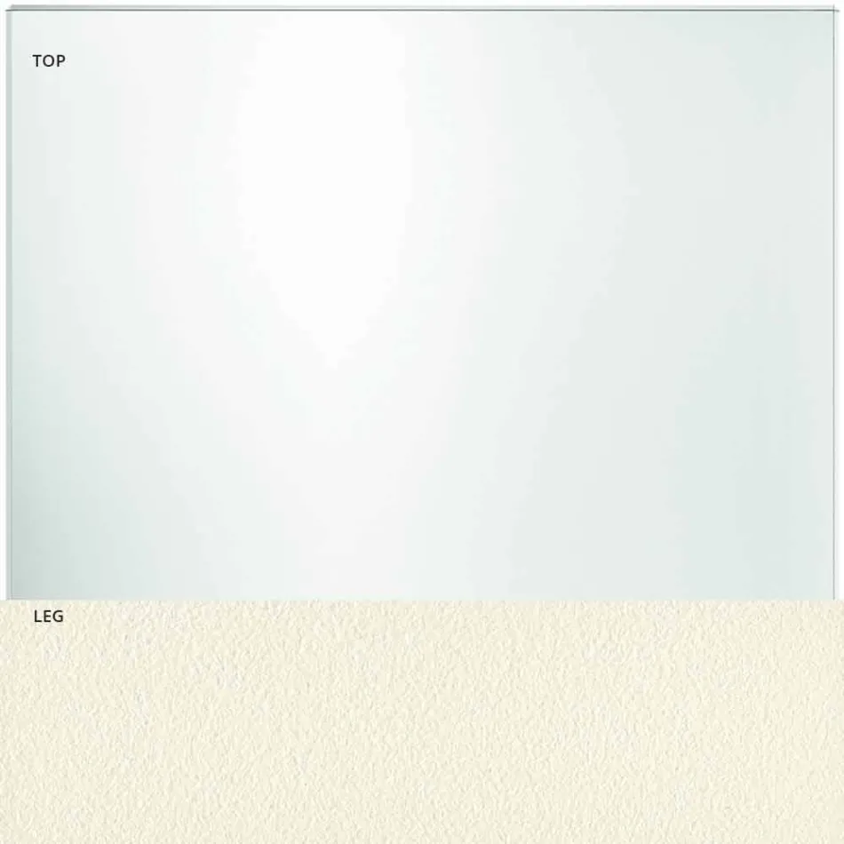 Deska stolu z extra čirého skla a kovových nohou 3 provedení 4 velikosti - Speck Viadurini