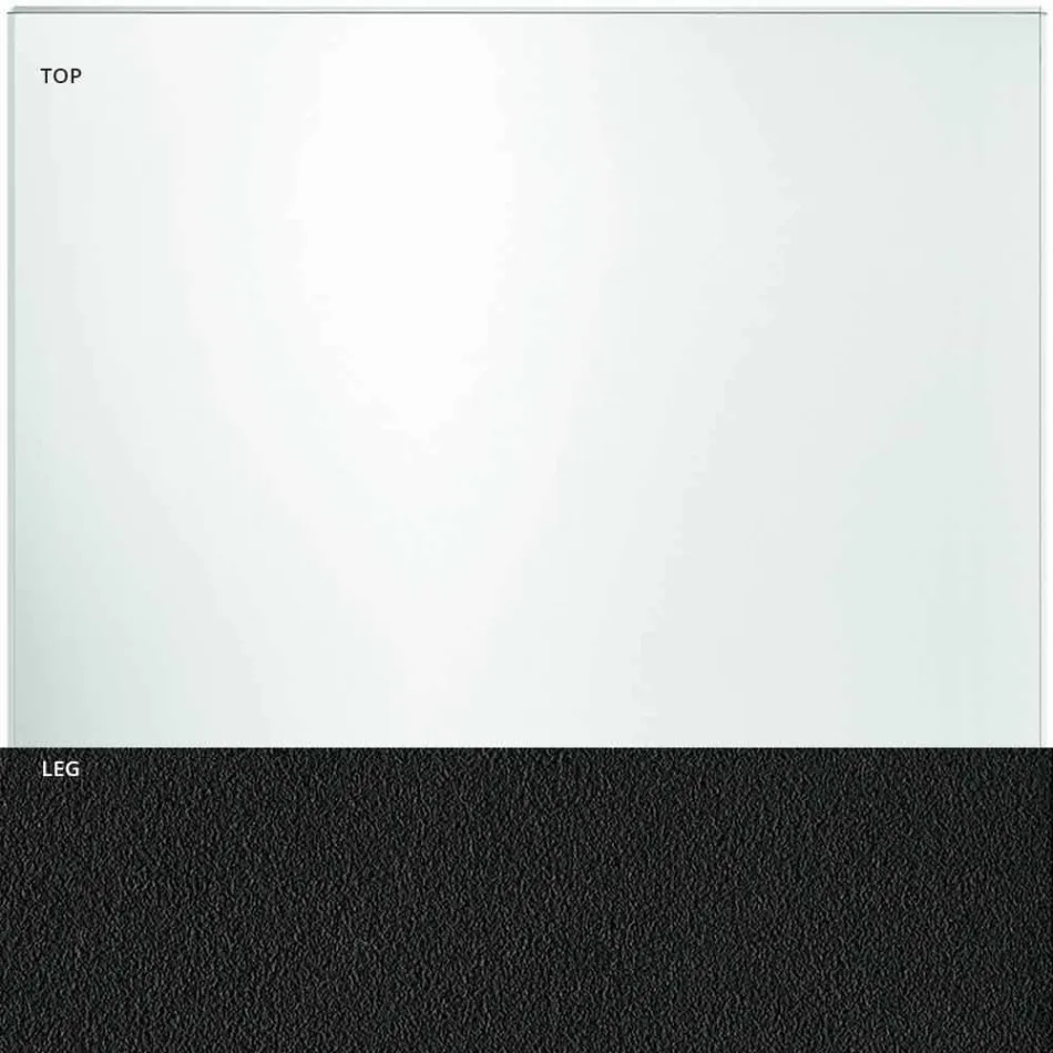 Deska stolu z extra čirého skla a kovových nohou 3 provedení 4 velikosti - Speck Viadurini