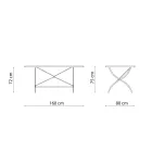 Venkovní skládací stůl z pozinkované oceli Made in Italy - Selvaggia Viadurini