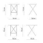 Skládací zahradní stůl z pozinkované oceli Made in Italy - Akila Viadurini