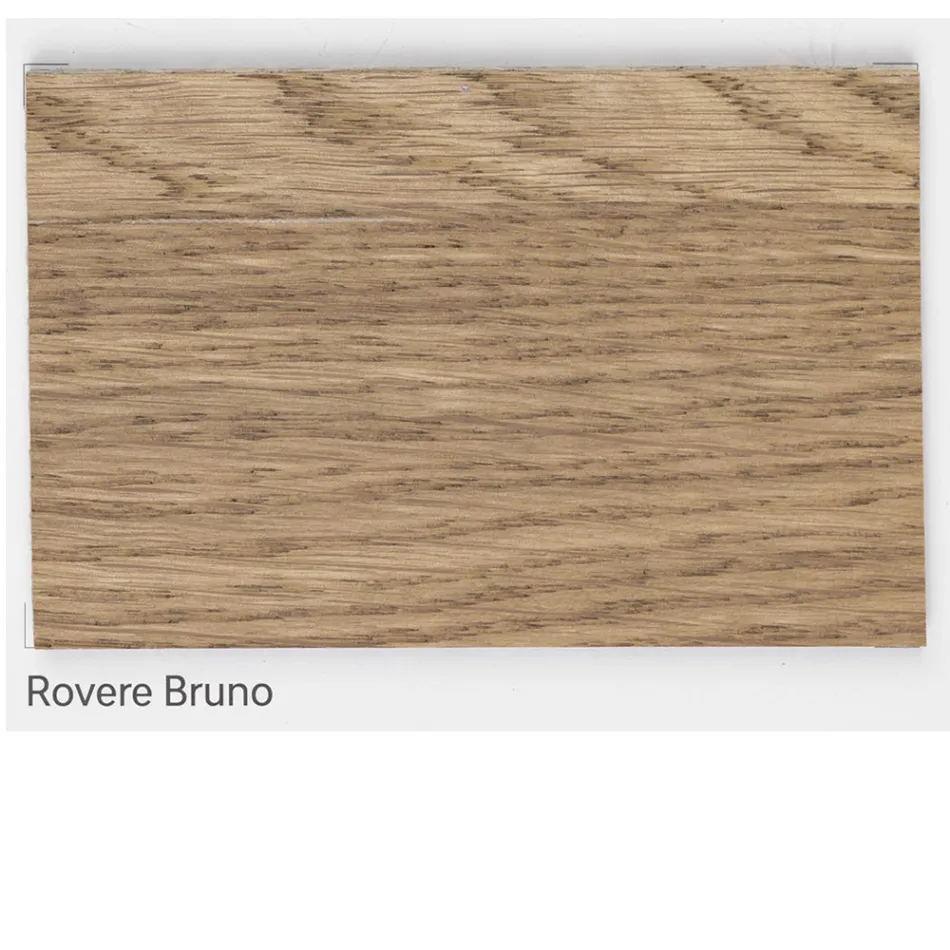 Pokovený stůl z vroubkovaného dubu Masellato a křišťálu Made in Italy - Vicente Viadurini