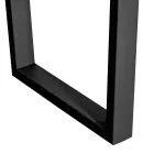 Pokovený stůl ze čtvercového vázaného dubu a kovová základna Made in Italy - Pilar Viadurini