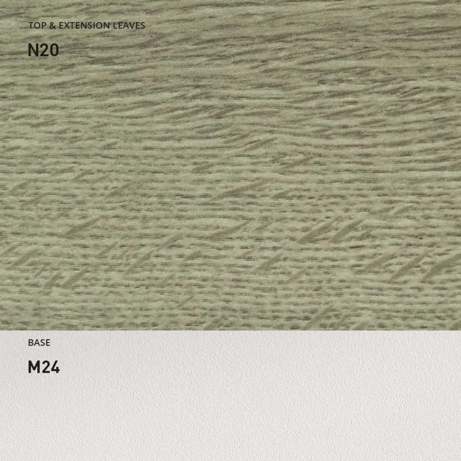 Rozkládací jídelní stůl 190 cm kov a dřevo Vyrobeno v Itálii - euklidovské Viadurini