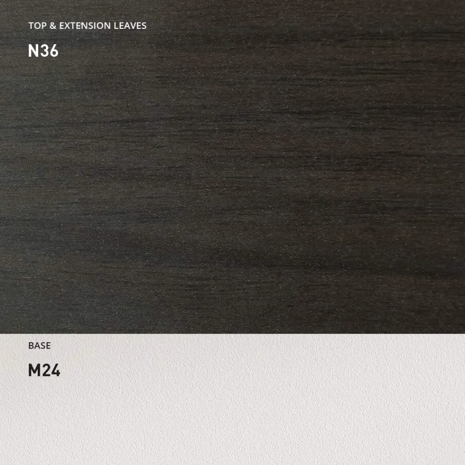 Rozkládací jídelní stůl 190 cm kov a dřevo Vyrobeno v Itálii - euklidovské Viadurini