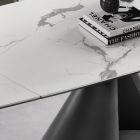 Jídelní stůl rozložitelný na 200 cm s deskou z porcelánové kameniny - Borgona Viadurini