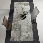 Jídelní stůl rozložitelný na 240 cm s mramorovým efektem a kovovou konstrukcí - Yvan Viadurini