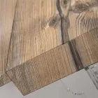 Rozkládací jídelní stůl na 255 cm z plexiskla a dřeva Made in Italy - Francoise Viadurini