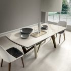 Jídelní stůl Rozkládací na 294 cm Leštěná keramika a polyuretan - Stalto Viadurini