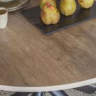 Rozkládací jídelní stůl Až 165 cm z oceli a melaminového dřeva - Veneto Viadurini