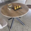Rozkládací jídelní stůl Až 165 cm z oceli a melaminového dřeva - Veneto