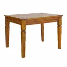 Roztažitelný jídelní stůl až 290 cm v masivním dřevěném provedení - Carbo Viadurini