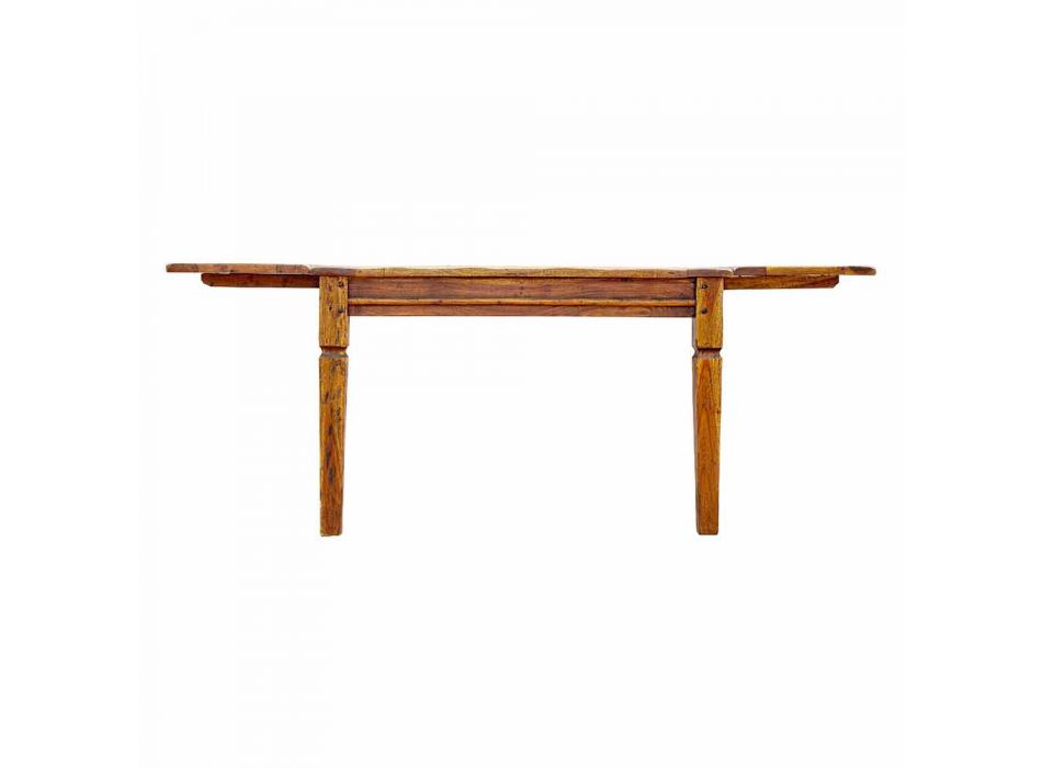 Roztažitelný jídelní stůl až 290 cm v masivním dřevěném provedení - Carbo Viadurini