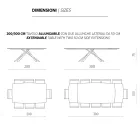 Rozkládací jídelní stůl až 300 cm v dubu Made in Italy - Antonino Viadurini