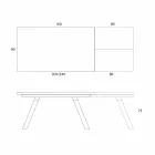 Rozkládací jídelní stůl Keramická deska až 2,8 m Made in Italy - Paoluccio Viadurini