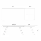 Rozkládací jídelní stůl Keramická deska až 2,8 m Made in Italy - Paoluccio Viadurini