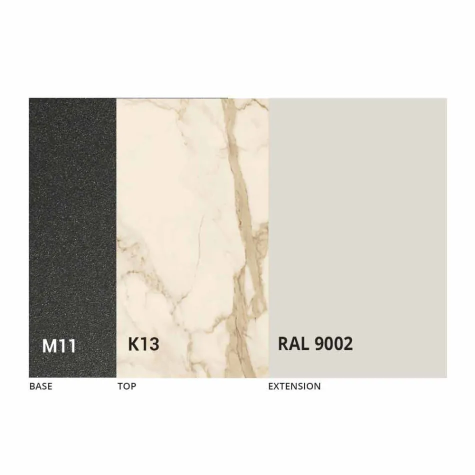 Rozkládací jídelní stůl Keramická deska až 2,8 m Made in Italy - Paoluccio Viadurini