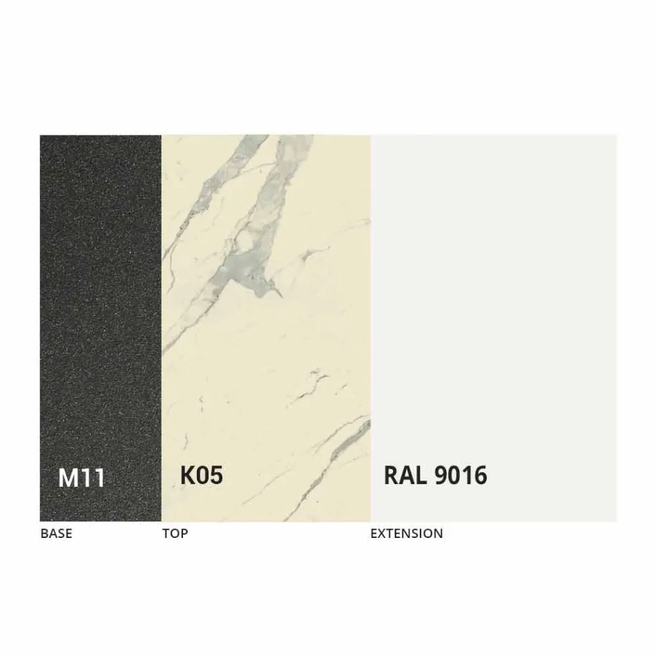 Rozkládací jídelní stůl Keramická deska až 2,8 m Made in Italy - Paoluccio Viadurini