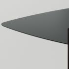 Jídelní stůl se čtvercovou skleněnou deskou a dřevěnou podnoží Made in Italy - Kuadro Viadurini
